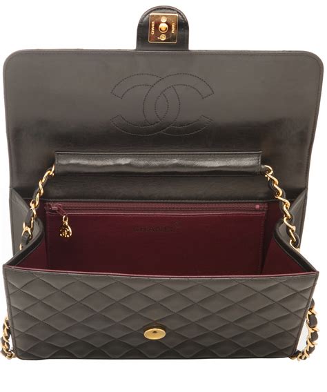 chanel black vintage small single flap bag|Chanel vintage jumbo flap bag.